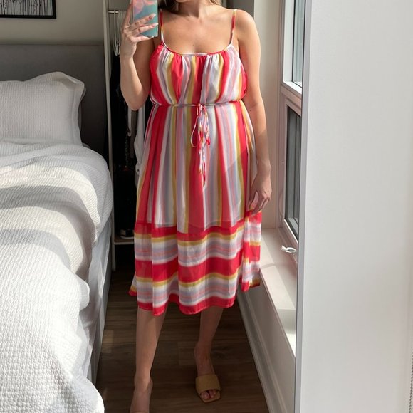 ENDLESS ROSE Striped Midi Dress - Picture 1 of 9